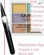  ??  ?? Maybelline Hyper Impact Liner Rp69.000 NYX Profession­al Conceal Correct Contour Palette Rp250.000