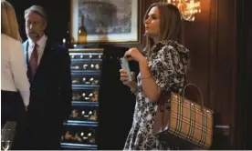  ?? Photograph: Succession/HBO ?? A Burberry tote bag on the shoulder of Cousin Greg’s date to Logan’s birthday party.