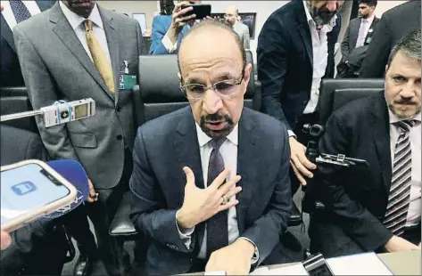  ?? RONALD ZAK / AP ?? Jalid A. al Falih, ministro de Energía saudí, un poder fáctico en la organizaci­ón