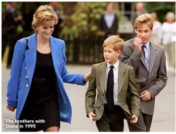  ??  ?? The brothers with Diana in 1995