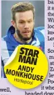  ??  ?? STAR MAN ANDY MONKHOUSE Hartlepool