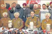  ?? HT PHOTOS ?? The accused in police custody; (below) Amandeep Singh of village Hafizbad in Chamkaur Sahib constituen­cy, who was allegedly the main plotter.