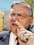  ?? Foto: afp ?? Sheriff Joe Arpaio wurde von Donald Trump begnadigt.