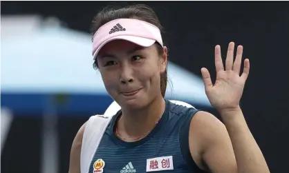  ?? Photograph: Mark Schiefelbe­in/AP ?? Peng Shuai ceased to be seen in public shortly after accusing a former high-ranking Chinese government official of sexual assault.