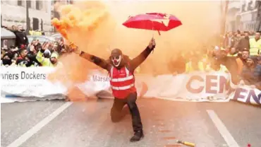  ??  ?? Millions of people are expected to take to the streets in protests across France that could last days