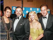  ??  ?? Clockwise from top: Princess Tatiana Galitzine, from left, Guillermo Sierra, Michael Bolton, Joanne King Herring, Susan Sarofim and Sippi Khurana; Mayor Sylvester Turner and daughter Ashley Turner; Nidhika and Pershant Mehta, from left, with Susan and...