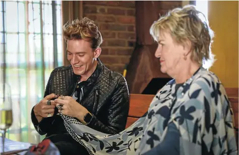  ?? Pictures: Sebabatso Mosamo ?? On the left is Coetzee with his mother Hestie at one of his favourite haunts in Koster and, right, sharing a moment with his mother at home.