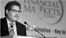  ?? PHOTO: KAMLESH PEDNEKAR ?? Sebi Chairman Ajay Tyagi at the 9th edition of CII’s Financial Markets Summit in Mumbai on Friday