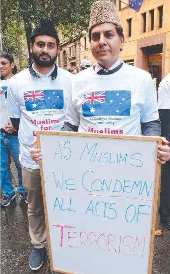  ?? Picture: TOBY ZERNA ?? Most Muslims in Australia are decent people who are appalled by terrorists.