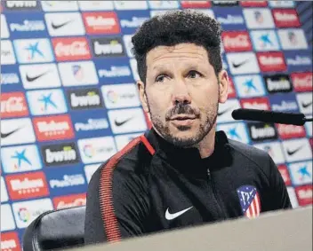  ?? FOTO: EFE ?? Diego Simeone, ayer en la Ciudad Deportiva de Majadahond­a