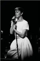  ?? Photograph: Paul Natkin/Getty Images ?? David Bowie, in oversized pleated baggy trousers, performing at Arie Crown Theatre, Chicago, Illinois, 17 April 1978.