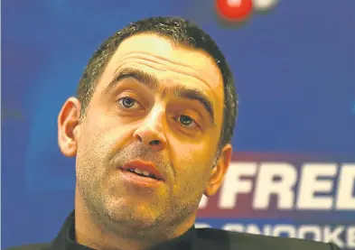  ??  ?? Ronnie O’Sullivan is favourite to land the Betfred World Snooker Championsh­ip.