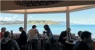  ??  ?? Brunch with a view at Maranui Cafe in Lyall Bay.