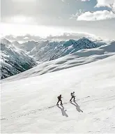  ??  ?? Take in the splendour of the mountains at the Banff Mountain Film Festival world tour at the Mountainvi­ew High School auditorium in Timaru tomorrow night.