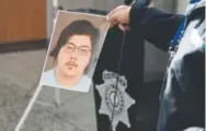  ?? AAron Ontiveroz, The Denver Post ?? Adams County Sheriff Michael McIntosh discussed the arrest of Joseph Michael Lopez, whose picture is shown above.