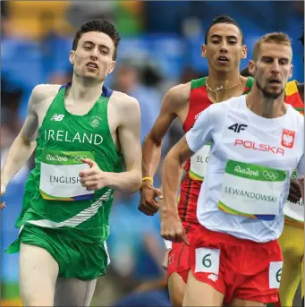  ??  ?? Mark English competing at the Rio Olympics, is hoping to break the world record in Sligo on June 21st.