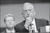  ?? AP/JACQUELYN MARTIN ?? Defense Secretary James Mattis, responding to criticism Tuesday from members of the Senate Armed Services Committee, said Pentagon leaders “recognize the need for urgency” in forming a new plan for the war in Afghanista­n.