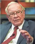  ??  ?? Warren Buffett says you should hold onto stocks through thick and thin.