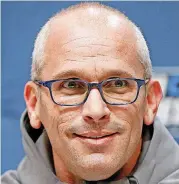  ?? [PHOTO BY THE ASSOCIATED PRESS] ?? Rhode Island coach Dan Hurley takes questions Wednesday in Pittsburgh.