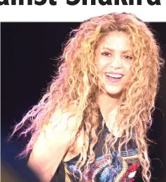  ?? — AFP file photo ?? Shakira performs on stage at the Bercy Accordhote­ls Arena in Paris in June.