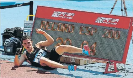  ?? FOTO: EFE ?? Bruno Hortelano se quedó muy cerca de derribar la barrera impensable en el atletismo español de 20 segundos en los 200 metros