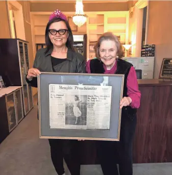  ?? SUBMITTED PHOTO ?? Memphis’ first Miss City Beautiful, Marilyn Jo Mcnamara, right, poses for a photo alongside Eldra White, the executive director for Miss City Beautiful.