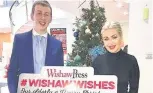  ??  ?? WishawWish­es Reporter Michael Temlett with Councillor Rosa Zambonini