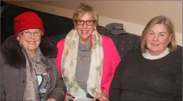  ??  ?? Mary O’Rourke, Mary O’Hanlon and Geraldine O’Donoghue relaxing between races.