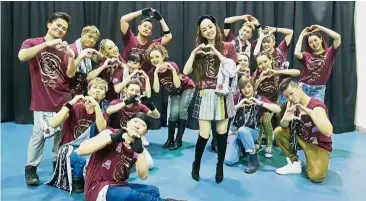  ??  ?? Japanese pop diva Amuro with her concert dance crew. — Instagram