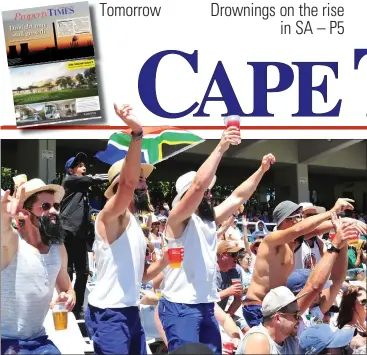  ?? Picture: Phando Jikelo/African News Agency/ANA ?? South African fans came in large numbers to watch the Proteas beat India by 72 runs in the first Test at Newlands.