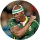  ?? GETTY IMAGES ?? Makazole Mapimpi puts an exclamatio­n mark on scoring South Africa’s fifth try in the big win over Italy.