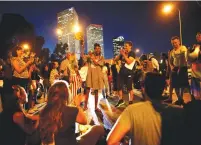  ?? (Corinna Kern/Reuters) ?? PROTESTERS SHOUT SLOGANS in Tel Aviv. Knesset will hold a session addressing ‘the ongoing national failure to absorb Ethiopian Jewry.’