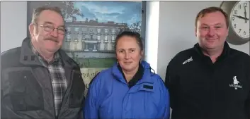  ??  ?? Dermot and Annette Roche of the Passage East Car Ferry and Shane Quigley, Loftus Hall.