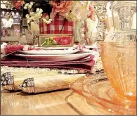  ?? TNS ?? Adding color using napkins is an inexpensiv­e way to refresh your table for the season.