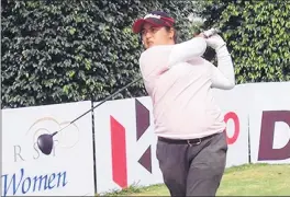  ??  ?? Amandeep Drall in action during the Hero Women’s Pro Golf Tour. (Pic: golfingind­ian)