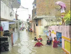  ?? HT PHOTO ?? Several areas in the state, including Kota, are inundated due to heavy rainfall.