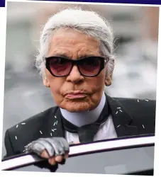  ??  ?? If looks could kill: Chanel boss Karl Lagerfeld