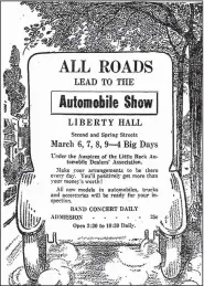  ??  ?? This ad appeared in the March 4, 1918, Arkansas Gazette.