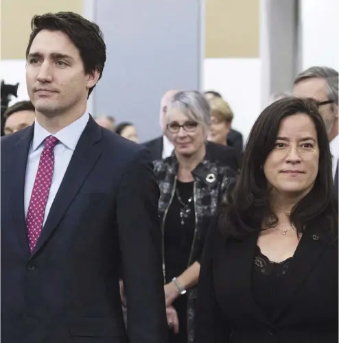  ?? THE CANADIAN PRESS fILES ?? The important fact is Prime Minister Justin Trudeau’s office tried to interfere in a criminal prosecutio­n for political reasons, putting pressure on then-attorney general Jody Wilson-Raybould, writes Andrew Coyne.