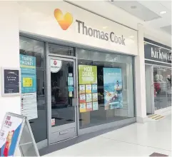  ??  ?? Closed The Thomas Cook shop in the Regent Shopping Centre