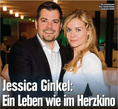  ??  ?? Ein romantisch­es Paar: Daniel Fehlow und Jessica Ginkel