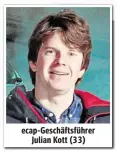  ??  ?? ecap-Geschäftsf­ührer Julian Kott (33)