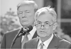  ??  ?? Policymake­rs have offered little reaction to Trump’s string of taunts, with Fed chairman Jerome Powell saying the political noise does not factor into their decisions. — Reuters photo