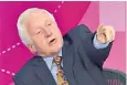  ??  ?? Steve German, top, heckled and interrupte­d speakers on Question Time, prompting presenter David Dimbleby to tell him to get out of the studio