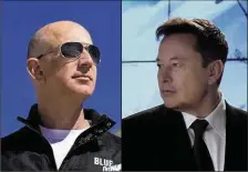 ??  ?? Bezos and Musk: “boys and their toys”