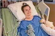  ?? Kenzie Riccardi/Contribute­d photo ?? Anna Buhrmann, a field hockey player for Sacred Heart University in Fairfield, is recovering from a Colorado skiing incident that caused a severe spinal injury.
