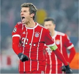  ?? REUTER ?? Interminab­le. Müller celebra su primer gol en el Allianz.