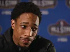  ?? RONALD MARTINEZ/GETTY IMAGES ?? Raptor DeMar DeRozan, attending his third mid-season showcase, says the fun of all-star weekend doesn’t have much to do with competitio­n.