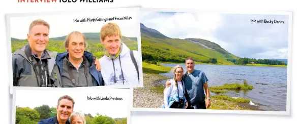  ??  ?? Miles Iolo with Hugh Gillings and Ewan Iolo with Becky Denny