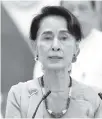  ??  ?? Aung San Suu Kyi